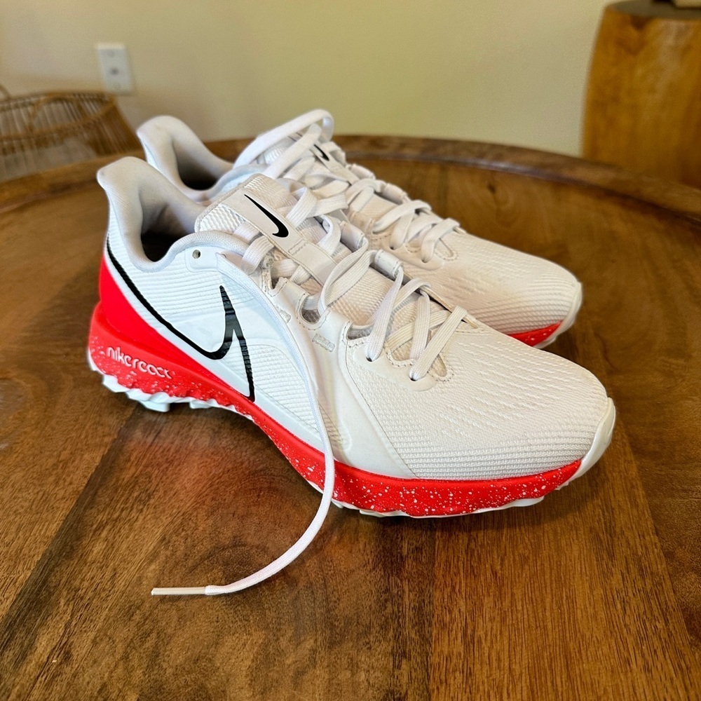 Nike Mens  React Infinity Pro Golf Infrared 23 CT6620-106 Red White Black Size 8